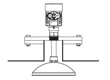 拋物麵雷達物位計安裝圖