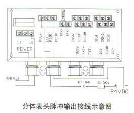 分體表頭脈衝輸出接線示意圖