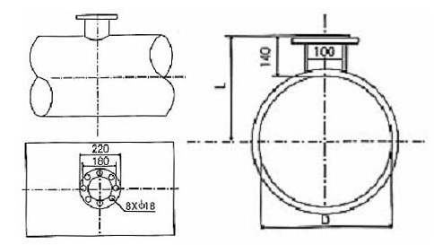 插入式渦街流量計安裝尺寸圖